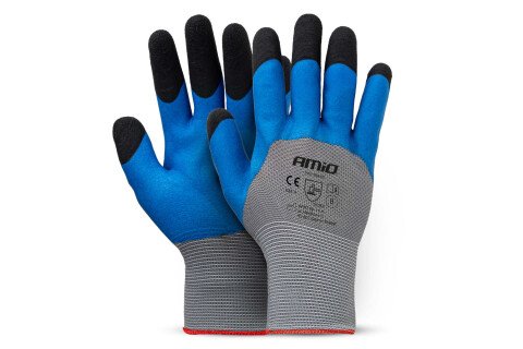 Ochranné rukavice s polyesterovým pěnovým povlakem, 3/4 velikost 8, 3131X, 4 kusy, AMIO-04643