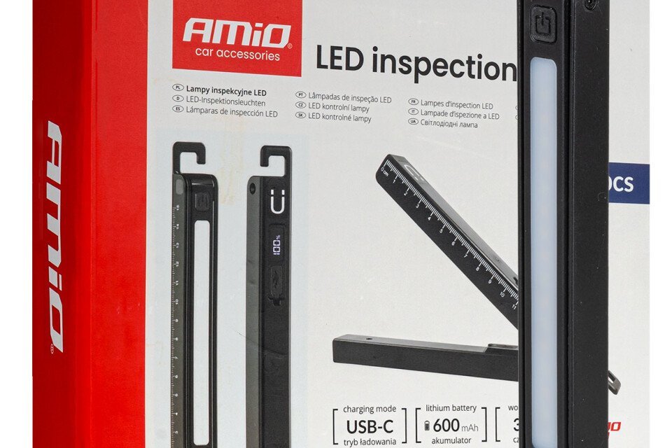 Set višenamenskih punjivih inspekcijskih lampi XTE+SMD 600mAh 10 komada (BATT) AMIO-04670