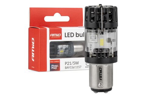Żarówka LED LumiTec BAY15D P21/5W 12V FULL CANBUS biała AMIO-04689