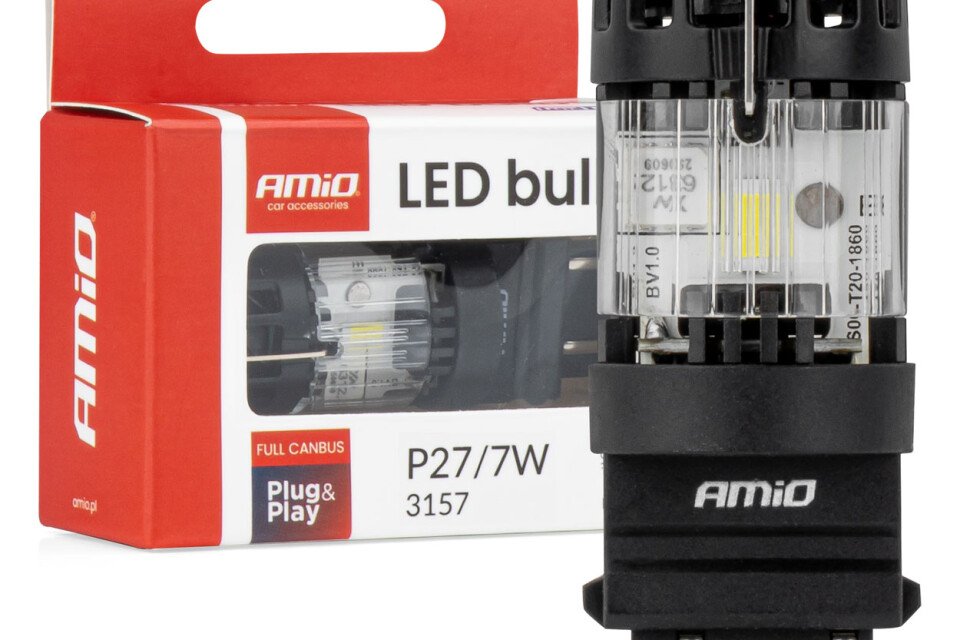 LumiTec 3157 P27/7W LED sijalica 12V FULL CANBUS bela AMIO-04691