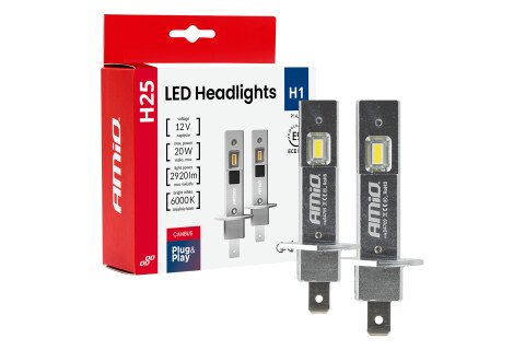 LED automobilske sijalice serije H25 CANBUS H1 12V 20W AMIO-04709