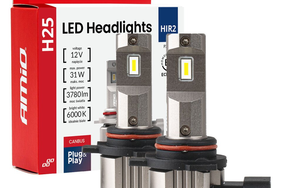 Becuri auto LED seria H25 CANBUS HIR2 9012 12V 31W AMIO-04716