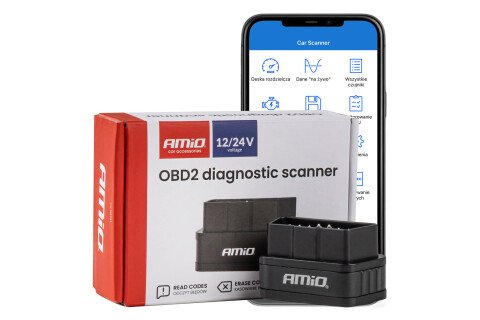 Dijagnostički interfejs za AMiO OBD2 BT skener tester PIC25K80 DC24K AMIO-04731