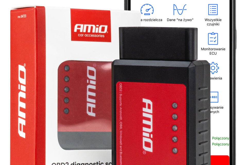 Dijagnostički interfejs za ELM327 OBD2 BT XL skener tester AMIO-04733