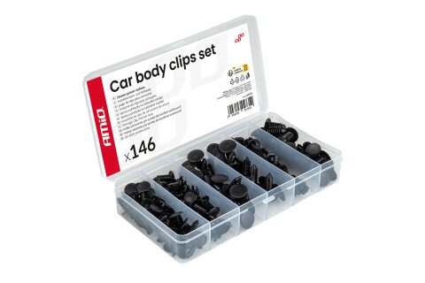 Satz kleiner Kfz-Befestigungselemente und Stifte, 146-teilig, AMIO-04735