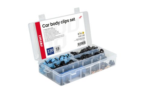 Μικρό σετ συνδετήρων και καρφιών αυτοκινήτου με εργαλεία 148 τεμάχια AMIO-04741