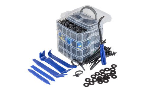 Set automobilskih pričvršćivača, iglica i izvlakača 1211 delova AMIO-04746