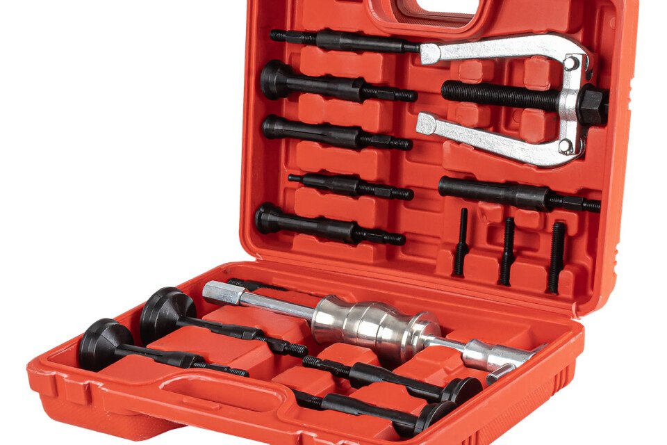 Csapágylehúzó siklókalapáccsal 8–58 mm 16 darabos AMIO-04758