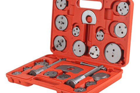 Sada nástrojů pro lisování a vkládání brzdových pístů, 22dílná, AMIO-04768