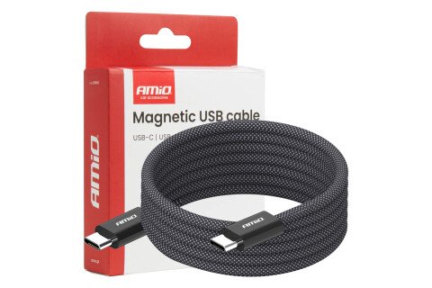 Magnetni USB kabel USB-C na USB-C 60W 100cm AMIO-04840