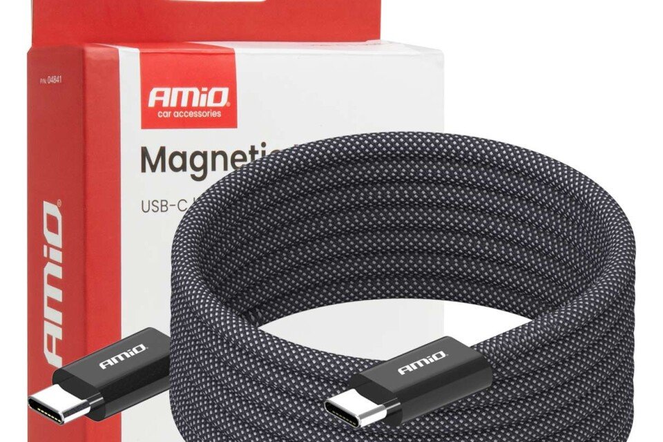Cavo USB-C magnetico da 60 W, 200 cm, AMIO-04841