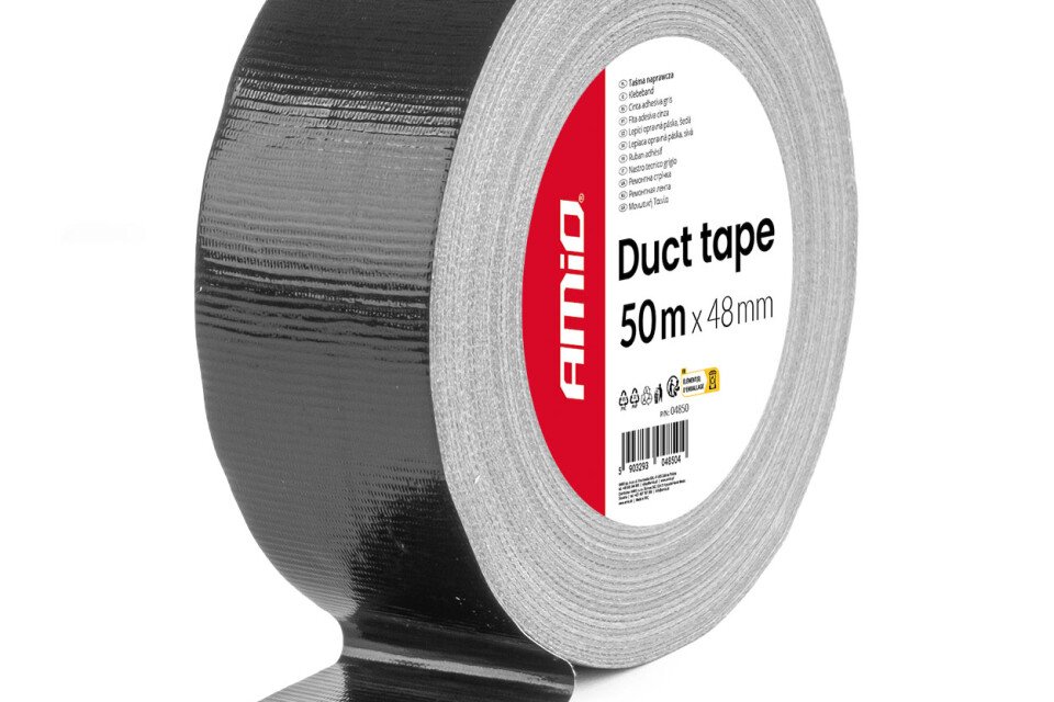 Crna tehnička traka 48 mm x 50 m x 0,19 mm AMIO-04850