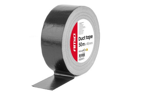 Crna tehnička traka 48 mm x 50 m x 0,19 mm AMIO-04850