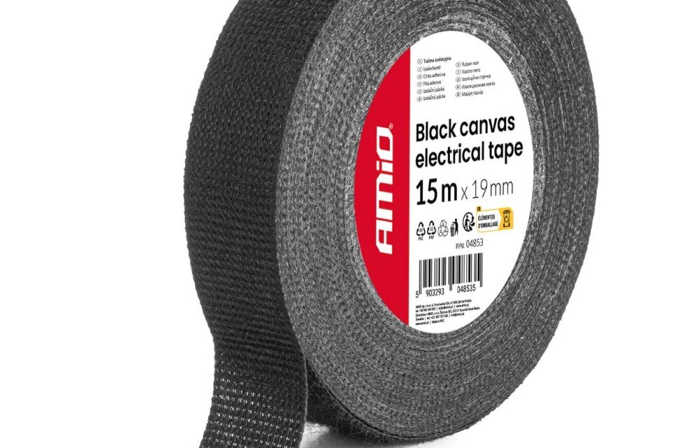 Izolacijska traka 19 mm x 15 m x 0,4 mm AMIO-04853