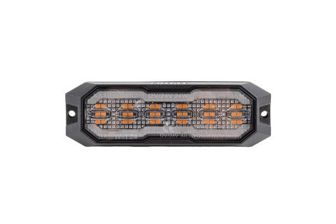 Oranžové výstražné světlo s oranžovým LED označením R65 R148 12V 24V 24W AMIO-04860