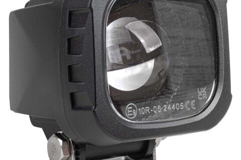 Faro di sicurezza blu "freccia attiva" per carrelli elevatori 15W 10-80V AMIO-04866