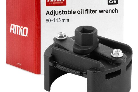 Klucz do filtra oleju regulowany 80–115 mm CrV AMIO-04955