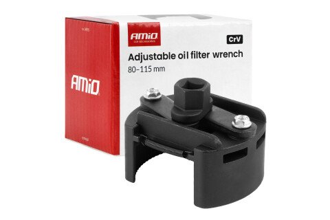 Klucz do filtra oleju regulowany 80–115 mm CrV AMIO-04955