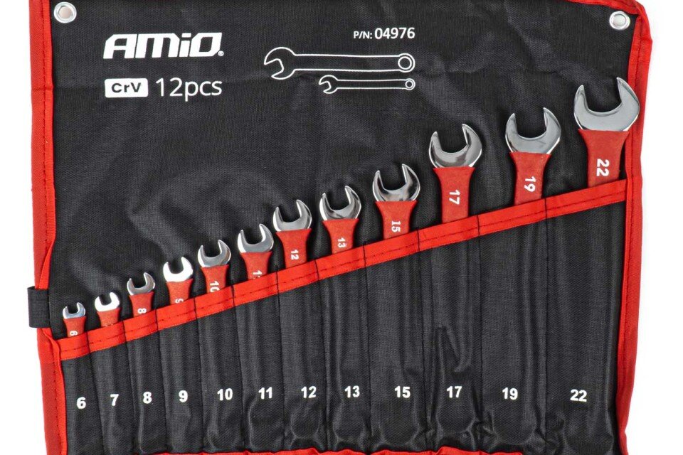 CRV set viljuškastih ključeva 6-22 mm, 12 delova AMIO-04976
