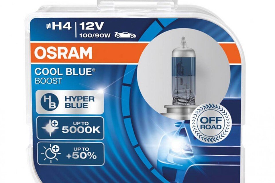 Lampada alogena Osram H4 12V 100 / 90W P43t Cool Blue Boost 5500K / 2 pz.
