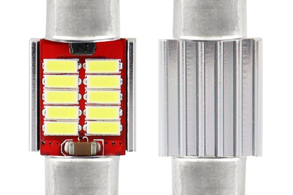 LED CANBUS 4014 10SMD Festoon C5W C10W C3W 31mm Бял 12V / 24V