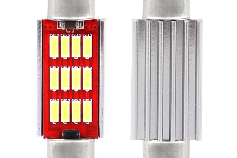 LED CANBUS 4014 12SMD Festoon C5W C10W C3W 39mm Λευκό 12V / 24V