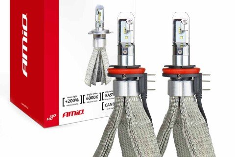 Becuri auto LED slim seria RS + H15 50W