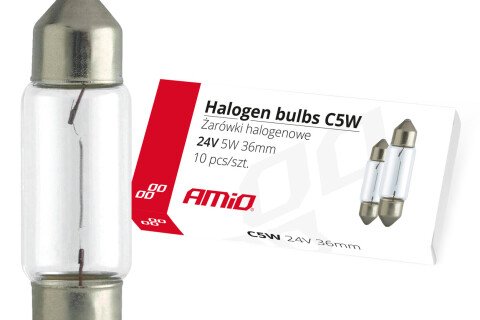 Żarówki halogenowe C5W Festoon 36mm 24V 10szt.