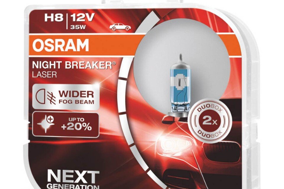 Osram H8 halogene sijalice 12V 35W PGJ19-1 NIGHT BREAKER LASER + 150% / 2 kom /