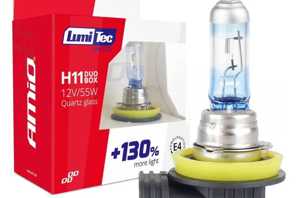 Λαμπτήρες αλογόνου H11 12V 55W LumiTec LIMITED + 130% DUO