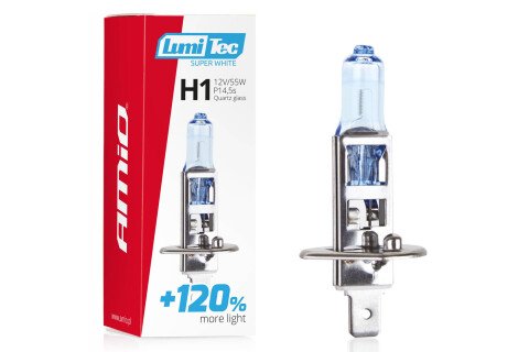 Halogén izzó H1 12V 55W LumiTec Super White + 120%