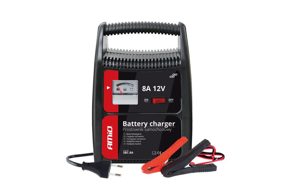AMiO Usměrňovač s indikátorem (pojistkou) 8A, 12V SBC-8A