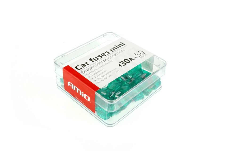 Autó biztosítékok mini lemez mini doboz 50 db 30A