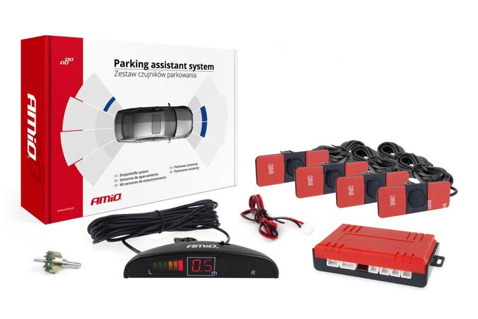 Komplet LED senzora za vožnju unazad 4 crna senzora 16,5 mm iznutra