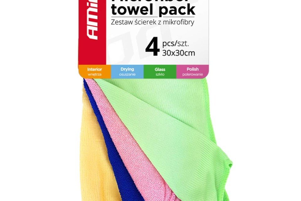 Set 4 vrst krp iz mikrovlaken 30x30 cm