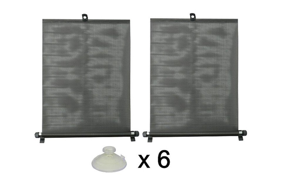 Črne stranske žaluzije 2 kom x 55 cm širine