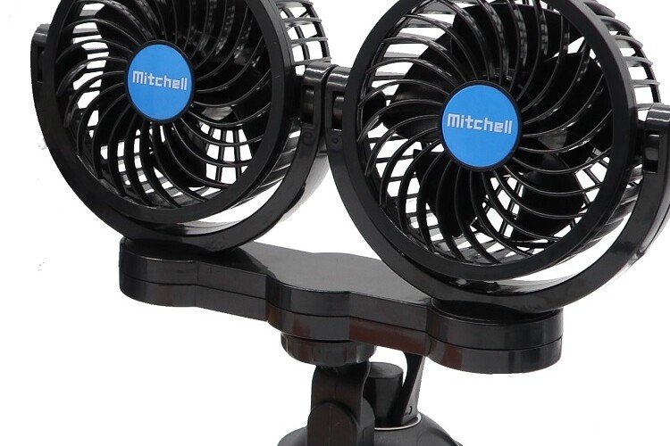 2xTURBO ventilator s priseskom 4"12V
