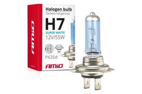 Bec cu halogen H7 12V 55W cu filtru UV (E4) Super White