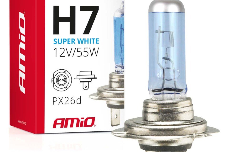 Bec cu halogen H7 12V 55W cu filtru UV (E4) Super White