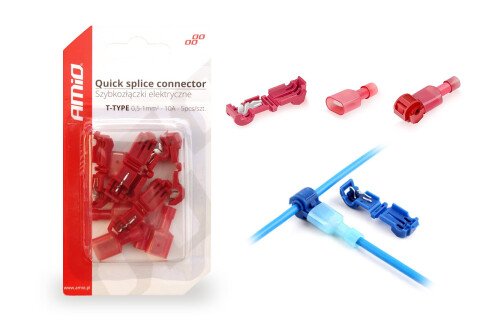 Szybkozłącza elektryczne Typ-T 0,5-1mm2 10A 5 szt. blister