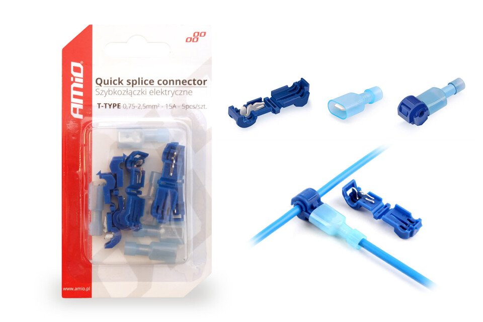 Električne brze spojnice Tip-T 0,75-2,5 mm2 15 A 5 kom blister