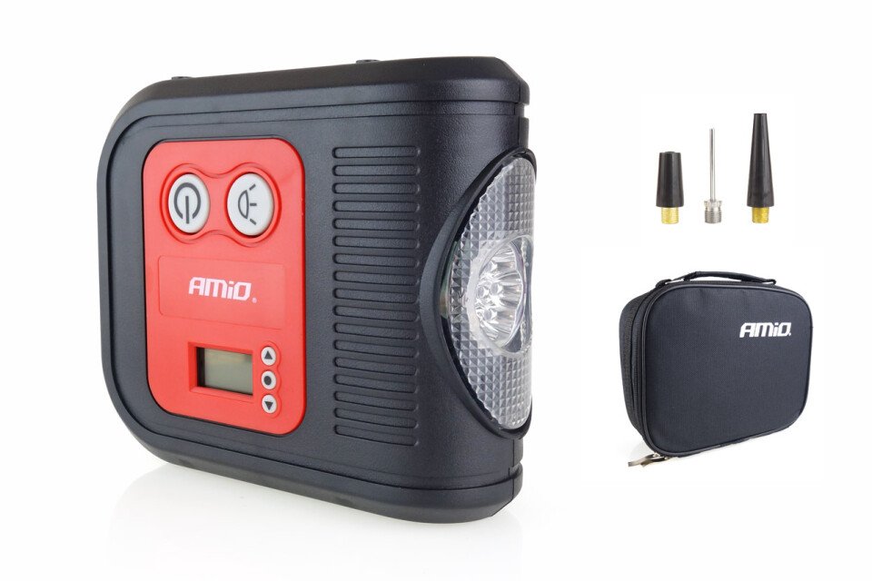Cyfrowy kompresor samochodowy z diodą LED 12V Acomp-10