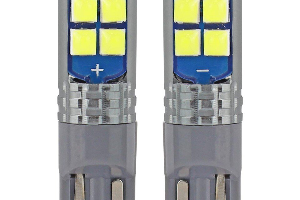LED CANBUS 10SMD 3030 T10 W5W Бял 12V / 24V