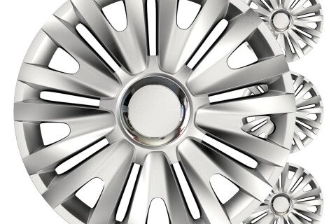 Poklopac glavčine automobila 4 kom. Roial Silver Set 15" inča COLOR BOKS