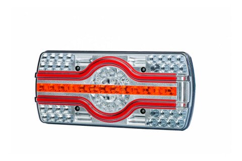 Multifunkcijska zadnja luč HOR 89, EMA - 4-funkcijska, LED 12/24 V, (bočna luč registrske tablice, okrogel kabel 5x0,5 mm2, dolžina 2 m)