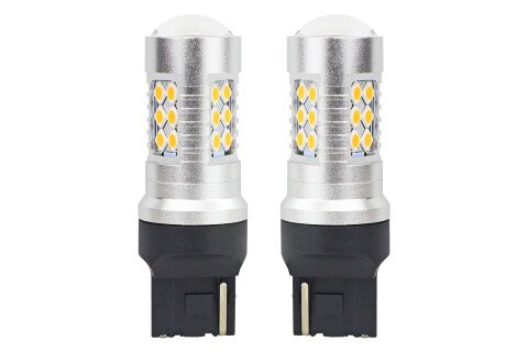 CANBUS 3030 24SMD T20 7440 WY21W LED izzók narancssárga 12V / 24V