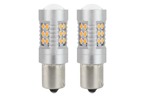 LED CANBUS 3030 24SMD 1156 BAU15S PY21W Oranžne 12V / 24V žarnice