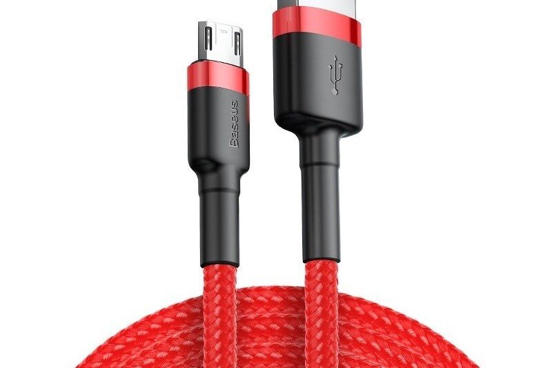 Kabel Baseus Cafule 1.5A USB na Micro USB o długości 2 metrów, czerwony dwustronny