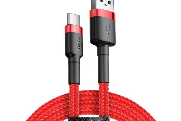 USB na USB-C kabl Baseus Cafule 1.5A dužine 100 cm, crvene boje