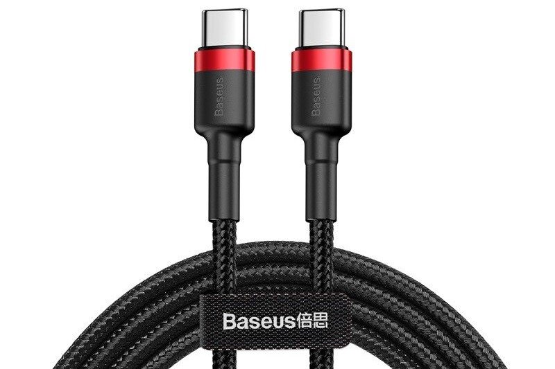 Baseus Cafule PD 2.0 QC 3.0 60W USB-C na USB-C PD kabel 200 cm (crno-crveni)